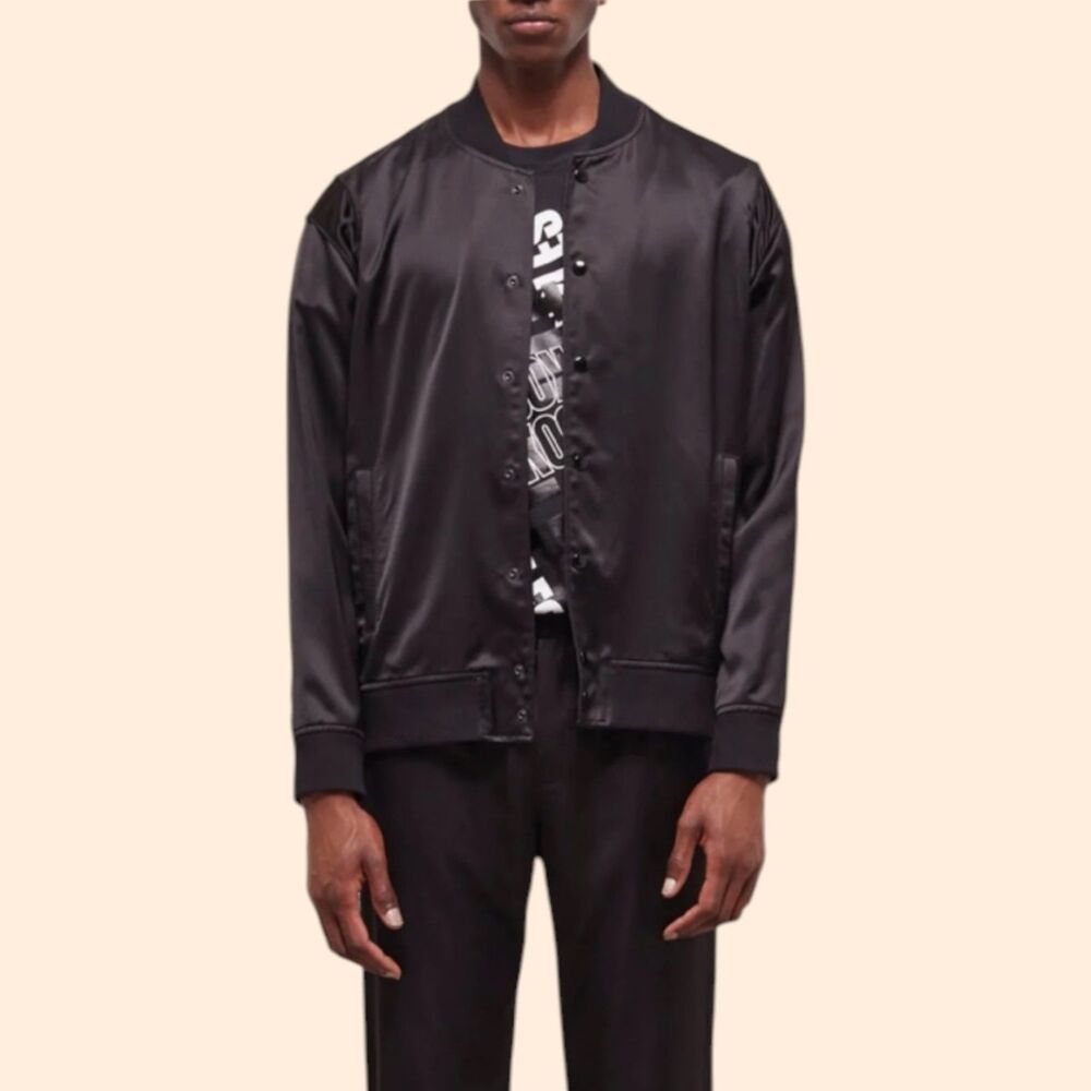 The Kooples Black Bomber Jacket